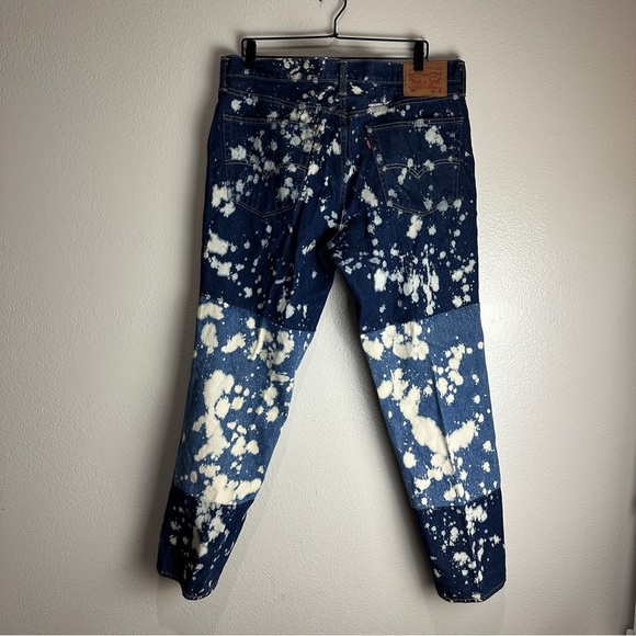 Levis Vintage 541 Denim Jeans Splattered Size 36X32 - Picture 2 of 11
